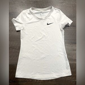 Nike Kids White Dri-Fit Athletic Short Sleeve Shirt Size Medium